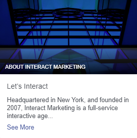 Interact Marketing's Facebook About Story