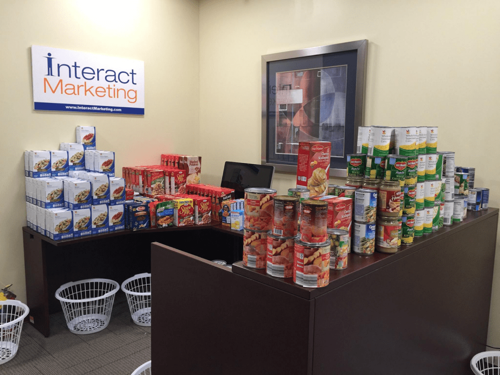 Hudson Valley Basket Brigade food collection at Interact Marketing