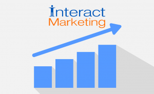 chart showing upward growth with interact marketing logo