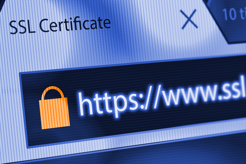 screenshot of SSL certificate on a website